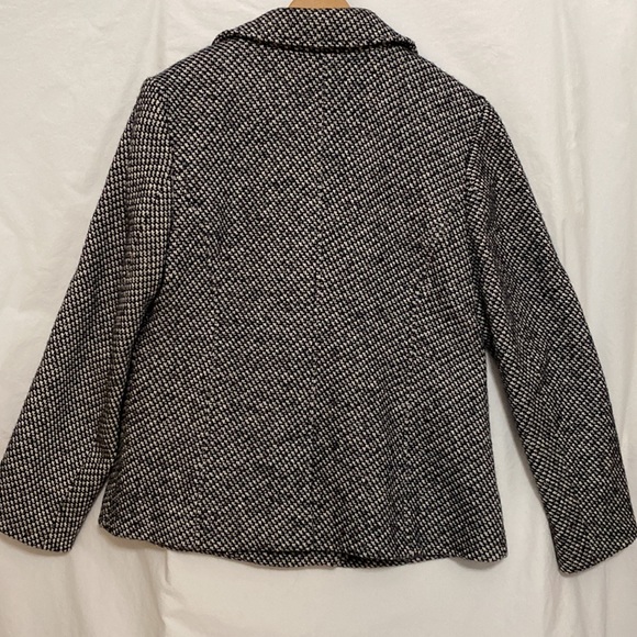 Ann Taylor LOFT Tweed Wool Blend Pea Coat Blazer Jacket - Picture 3 of 6